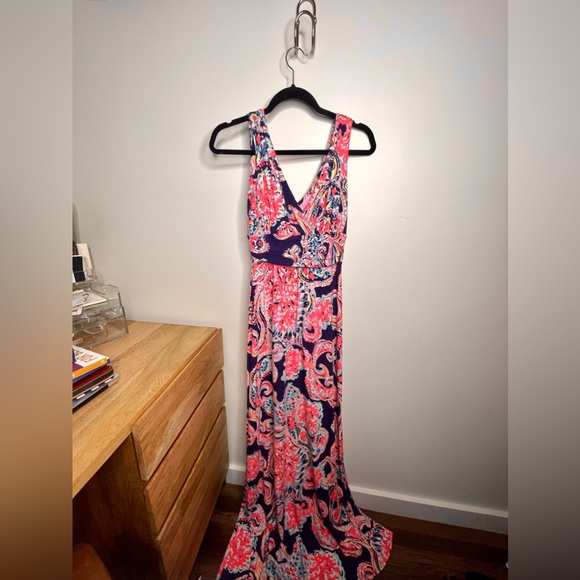 Lilly Pulitzer Sloane Maxi Dress in Pop Up For the Halibut, Small - Picture 2 of 9